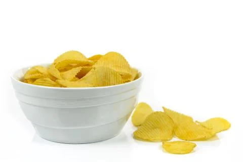 Crispy potato chips Stock Photos