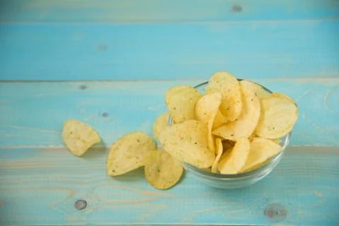 Crispy Potato chips Stock Photos