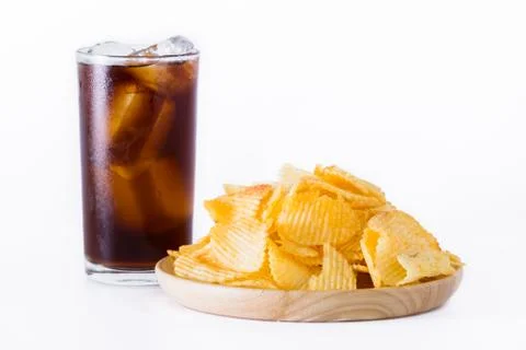 Crispy potato chips Stock Photos