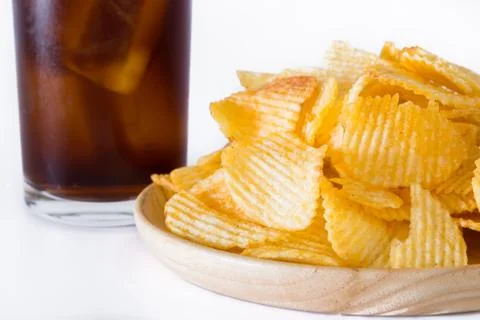 Crispy potato chips Stock Photos