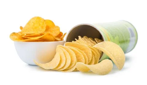 Crispy potato chips Stock Photos