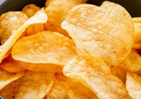 Crispy Potato Chips Stock Photos