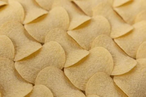 Crispy potato chips seamless pattern background texture Stock Photos