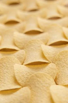 Crispy potato chips seamless pattern background texture Stock Photos