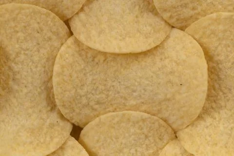 Crispy potato chips seamless pattern background texture Stock Photos