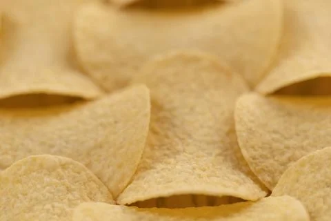 Crispy potato chips seamless pattern background texture Stock Photos