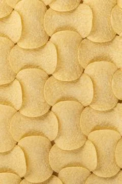 Crispy potato chips seamless pattern background texture Stock Photos