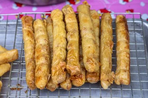 Crispy prawn rolls Stock Photos