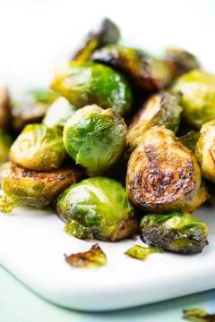 Crispy roasted brussels sprout Stock Photos
