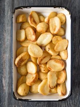 Crispy roasted potato Stock Photos