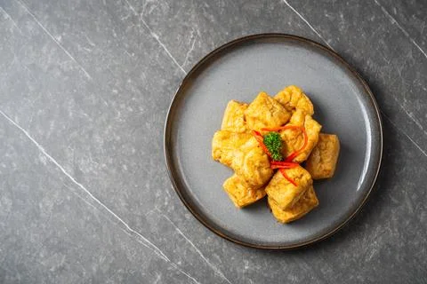 Crispy salt and pepper Tofu Stock Photos