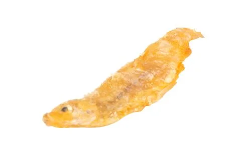 Crispy Small Fish isolated on white background Stock Photos
