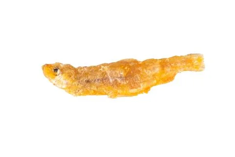 Crispy Small Fish isolated on white background Foto stock