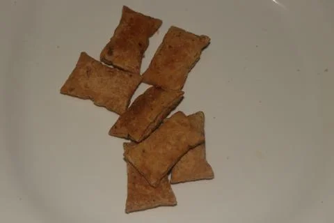 Crispy snacks with white background Stock Photos