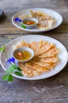 Crispy spring roll stuffed with prawns and Pork 写真素材