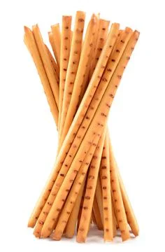 Crispy straw on white background Stock Photos