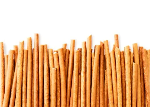 Crispy straws background. The view from top Stock Photos