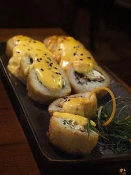 Crispy Sushi Rolls Stock Photos