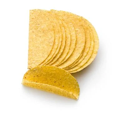 Crispy taco shells crispy taco shells on white background Copyright: xZoon... Foto stock