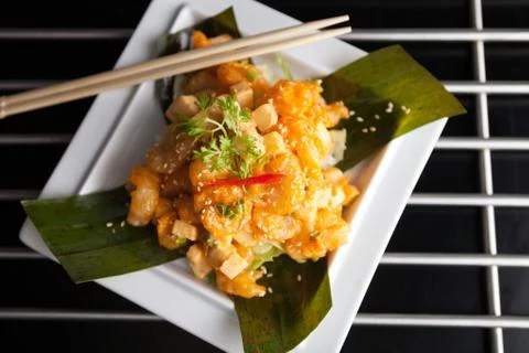 Crispy Thai Shrimp Dish Stock Photos