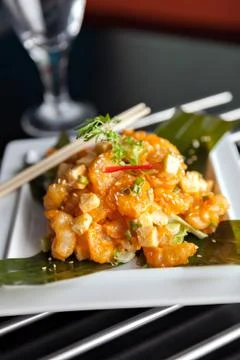 Crispy Thai Shrimp Dish Stock Photos