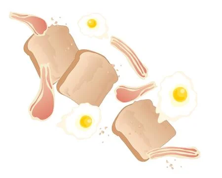 Crispy toast Stock Illustration