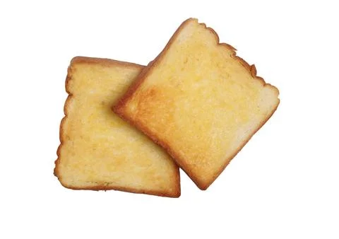 Crispy Toasted Bread with Butter and Sugar Foto stock