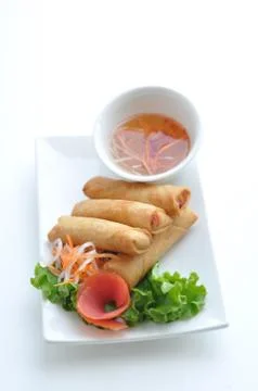 Crispy Vietnamese spring rolls Stock Photos