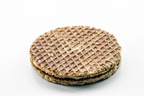 Crispy wafer isolate Stock Photos