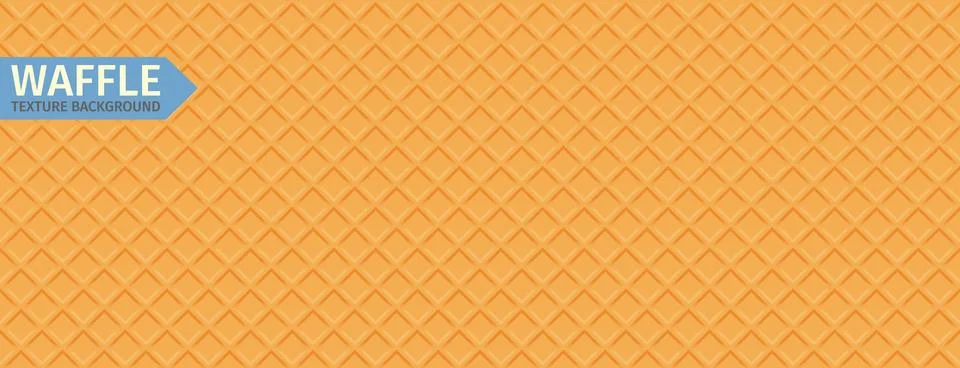 Crispy waffle cone texture seamless pattern. Wafer cells with golden brown .. Stock-Illustration