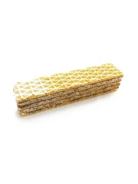 Crispy waffle on white background Stock Photos