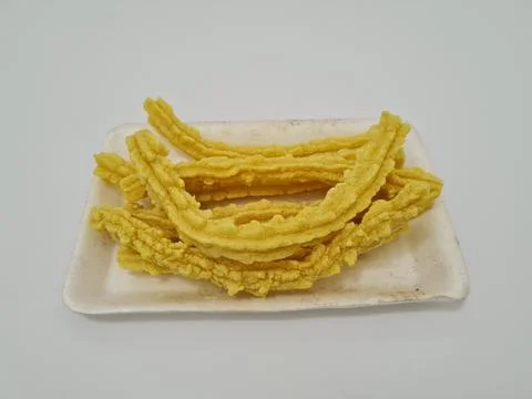 Crispy yellow crackers Stock Photos
