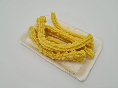 Crispy yellow crackers Stock Photos
