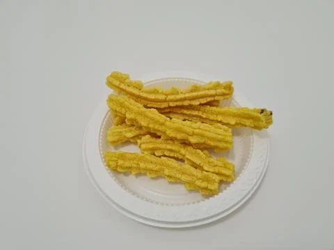 Crispy yellow crackers Stock Photos