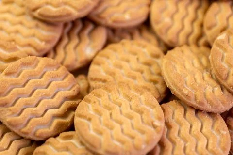 Crispy Zigzag Cookies Stock Photos