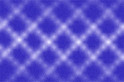 Criss-cross diamond pattern contrasting with textured royal blue background Stock Illustration