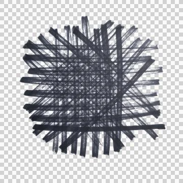 A crisscross pattern drawn with a black marker Stock Illustration