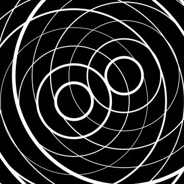 Crisscrossed circles Stock Illustration