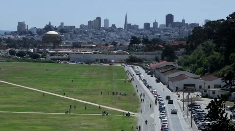 Crissey Field Traffic Stock Footage 52135377