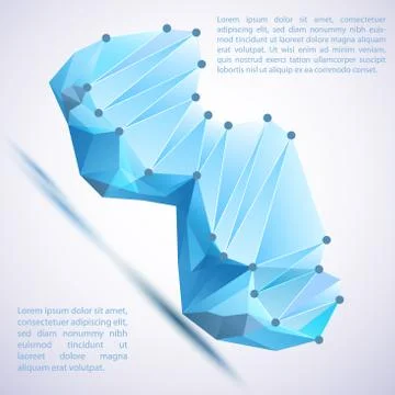 Cristal prism. vector illustration for your business presentation Illustrazione stock