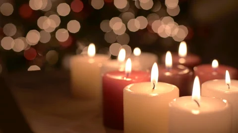 Cristmas Candles Stock Footage 31628101