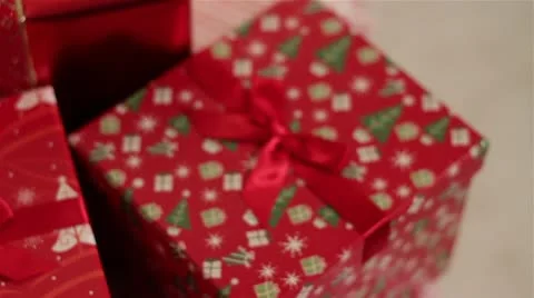 Cristmas Decorations under a tree Stock Footage 9336586