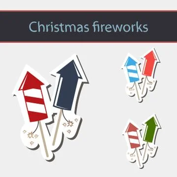 Cristmas fireworks Stock Illustration