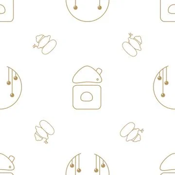 Cristmas seamless pattern. Winter holidays background. Stock Illustration