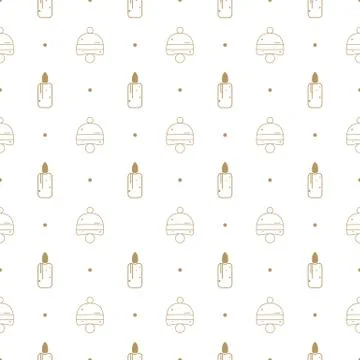 Cristmass seamless pattern. Xmas and winter holidays background. Stock Illustration
