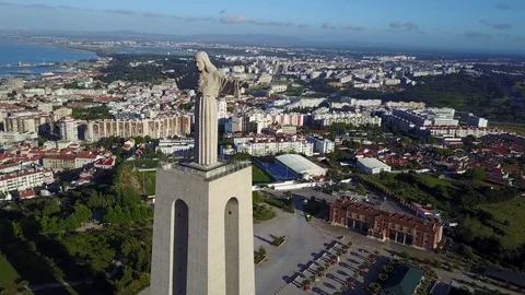 Cristo Rei Statue Stock Footage 75877479