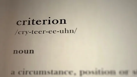 Criterion  Definition Stock Footage 74937897
