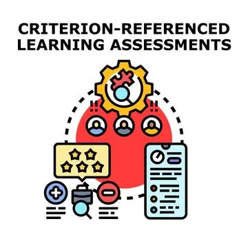 Criterion referenced learning assessments concept vector illustration 스톡 일러스트