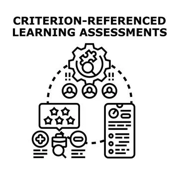 Criterion referenced learning assessments concept vector illustration Stock Illustration