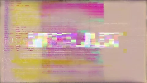 CRITICAL ALERT Cyber Glitch Backgrounds Hacking Effect And Data Distortion Stock Footage 328191055